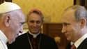Le pape François et le président russe Vladimir Poutine au Vatican, le 10 juin 2015