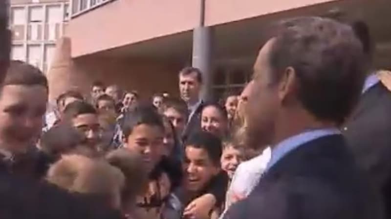 Nicolas Sarkozy en visite à Beauvais