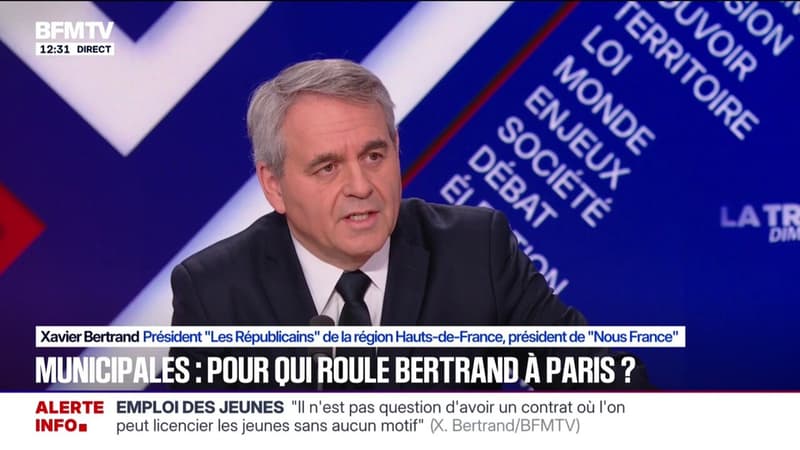 Municipales: "Rachida Dati, c'est la seule qui peut l'emporter à Paris", estime Xavier Bertrand (LR)