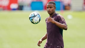 Youssoufa Moukoko avec la sélection allemande des Espoirs le 08/06/2023