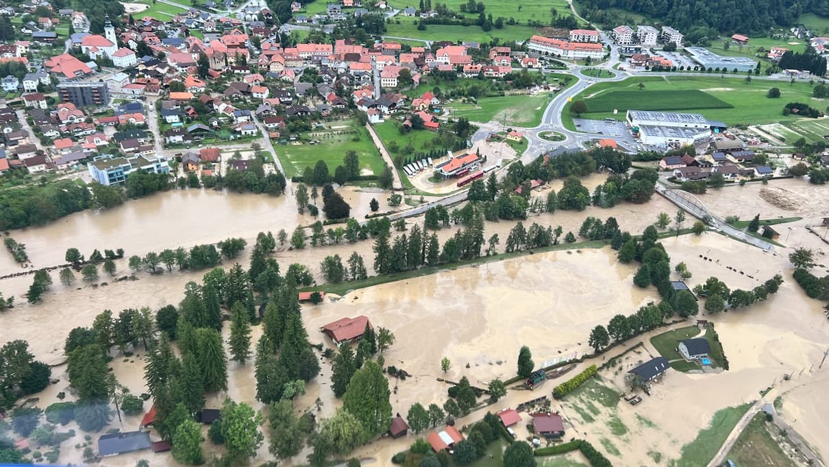 La vallée de Savinjska, près de Ljubljana, en Slovénie, le 8 août 2023. La vallée de Savinjska, près de Ljubljana, en Slovénie, le 8 août 2023.