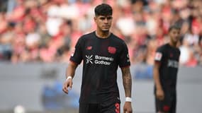Piero Hincapié avec le Bayer Leverkusen en août 2025