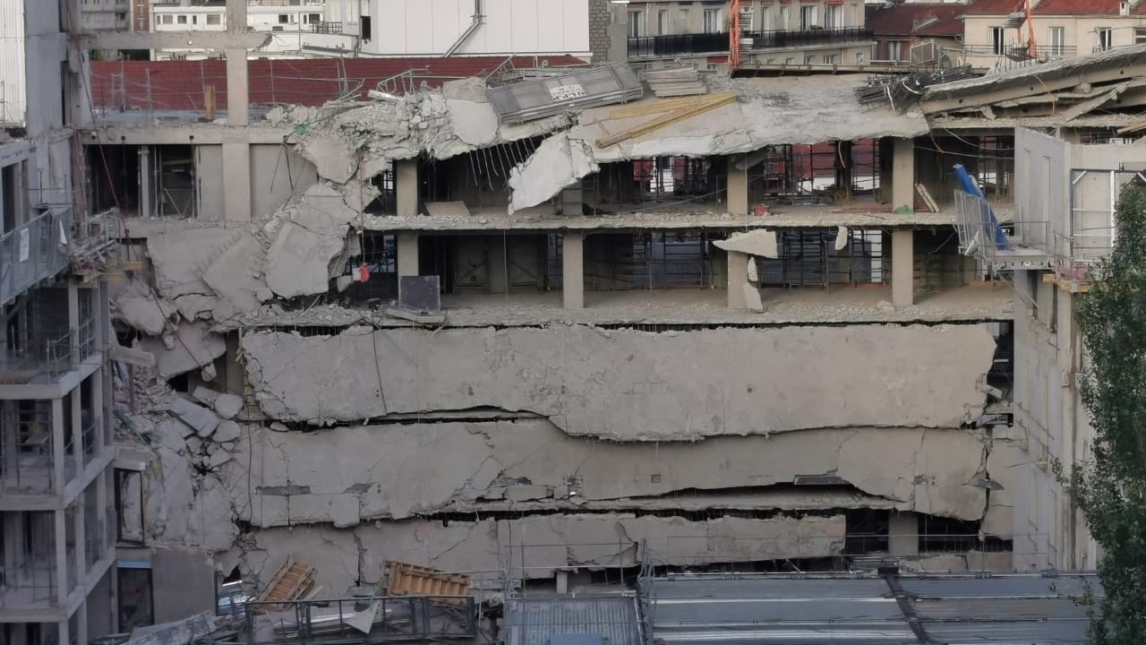 Un immeuble en construction s'est partiellement effondré partiellement à Vincennes.