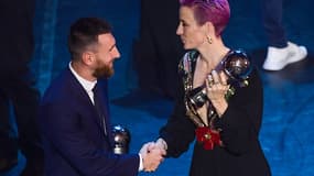 Messi et Rapinoe, lauréats 2019 des trophées Fifa The Best