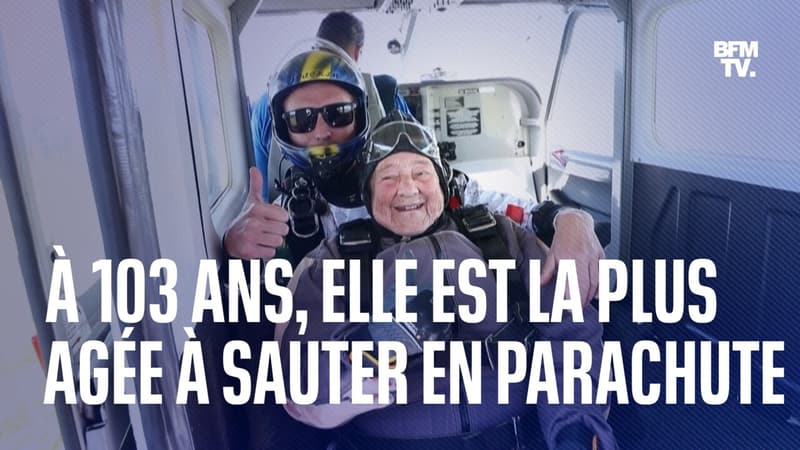 À 103 ans, cette Suédoise saute en parachute et bat un record du monde