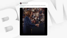 Capture d'écran du clip de campagne diffusé par Kamala Harris le 25 juillet 2024