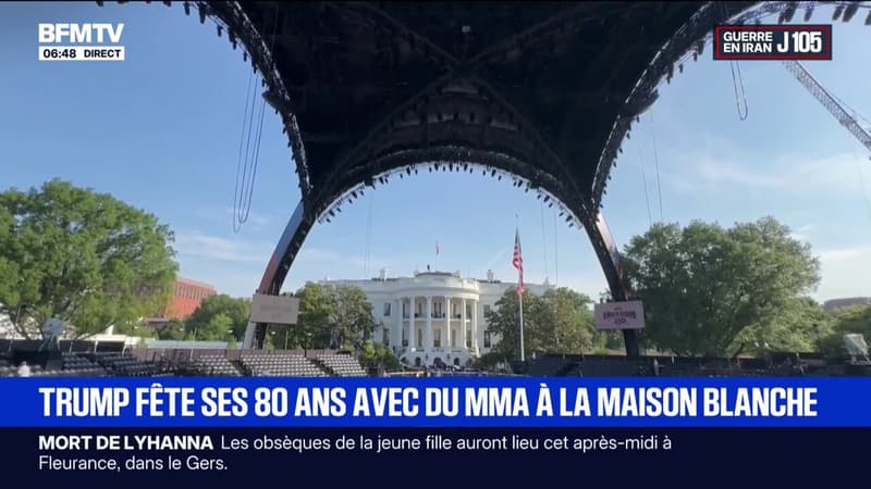 Une immense arène de MMA installée dans les jardins de la Maison Blanche pour l'évènement de l'UFC organisé pour les 80 ans de Donald Trump