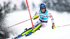 Clément Noël lors du slalom de Lenzerheide