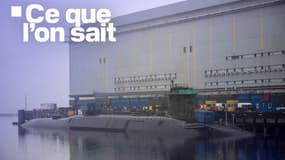 Un sous-marin nucléaire britannique en maintenance à la base navale de Clyde, à Faslane en Écosse, le 28 avril 2023.