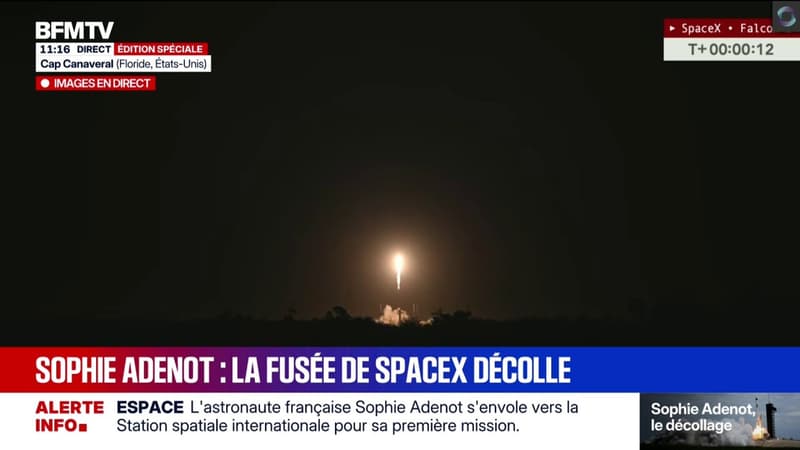 La fusée Space X, avec l'astronaute française Sophie Adenot à son bord, s'est envolée
