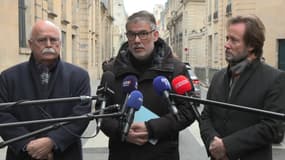 Le Premier secrétaire du Parti socialiste Olivier Faure et le chef des députés socialistes Boris Vallaud, le 22 décembre 2025