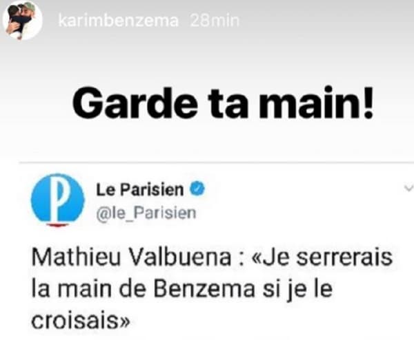 Le message de Benzema