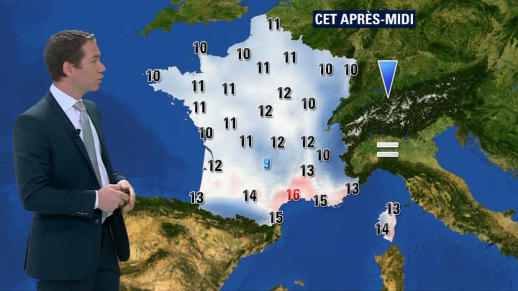 Les températures mardi. Les températures mardi.