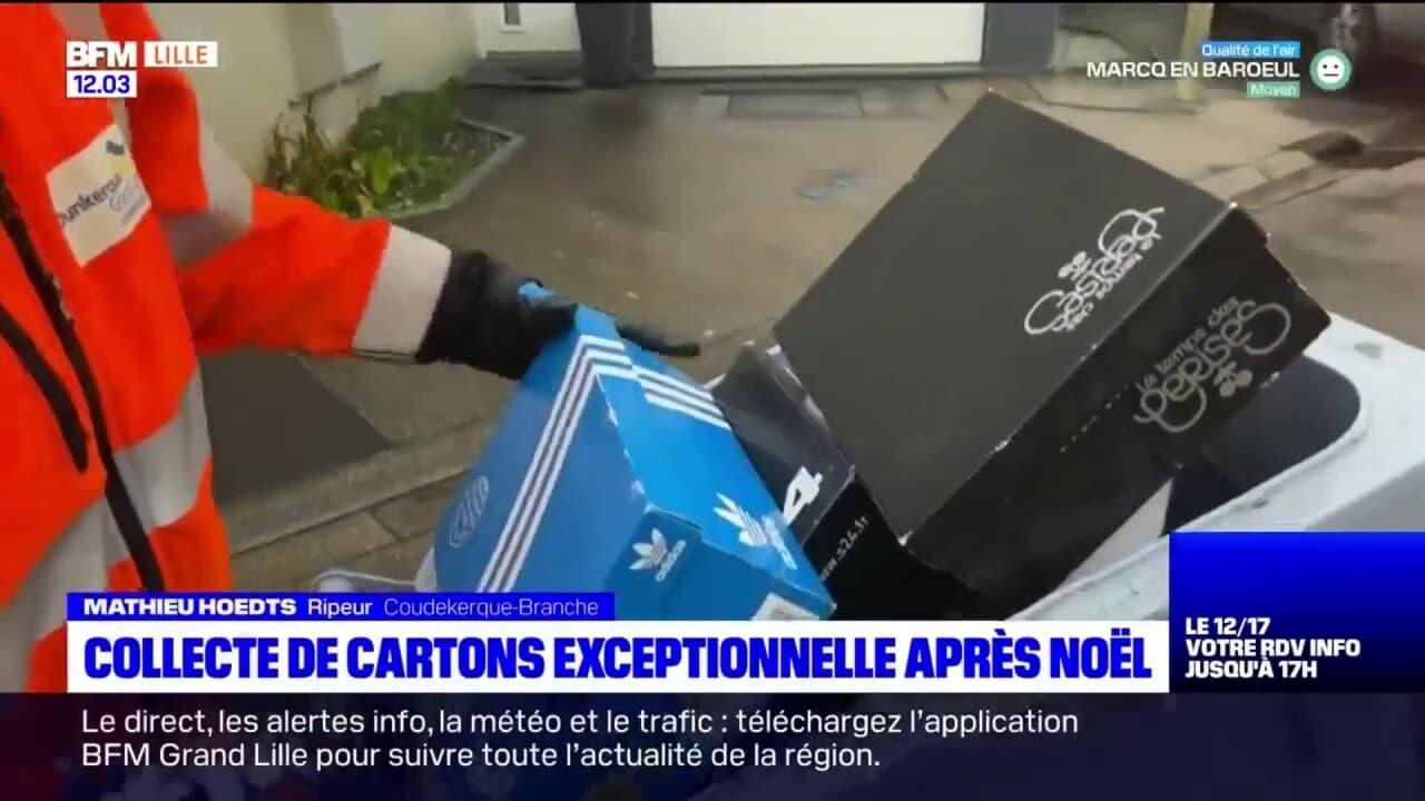 CoudekerqueBranche une collecte de cartons après les cadeaux de Noël