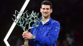 Novak Djokovic à Paris-Bercy en novembre 2021