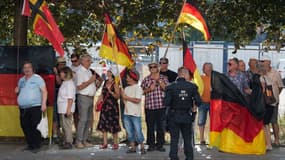 La manifestation du 16 août s'opposait à la venue de la Chancelière au parlement de Saxe