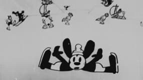 Mickey Mouse, qui s'appelait encore Oswald le lapin, dans un film vieux de 87 ans, exhumé par le British Film Institute).