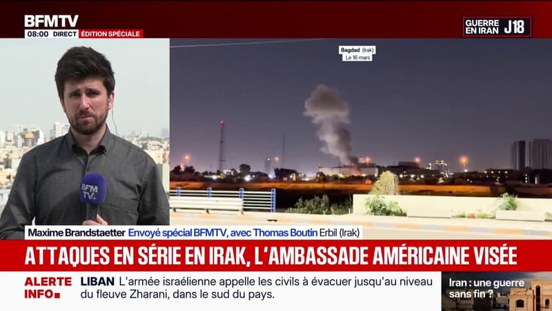 Guerre au Moyen-Orient: attaques en série en Irak, l'ambassade américaine à Bagdad visée deux fois