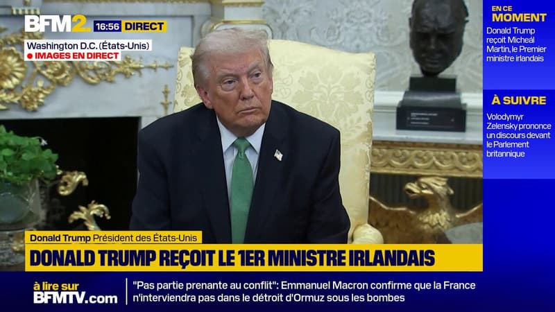 "Il ne sera bientôt plus au pouvoir, donc on verra bien", lâche Donald Trump à propos d'Emmanuel Macron