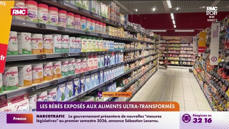 Les bébés exposés aux aliments ultra-transformés