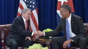Raul Castro et Barack Obama, en septembre 2015, à l'ONU, à New York.