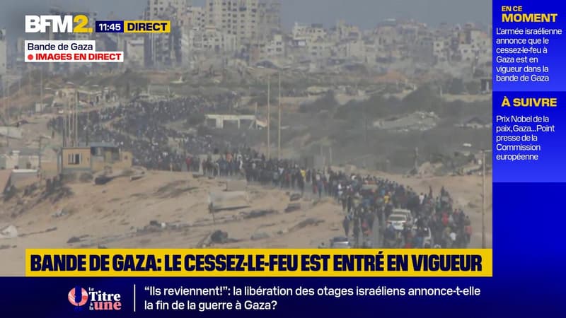 Gaza: des milliers de personnes marchent vers le nord du territoire après l'annonce du cessez-le-feu