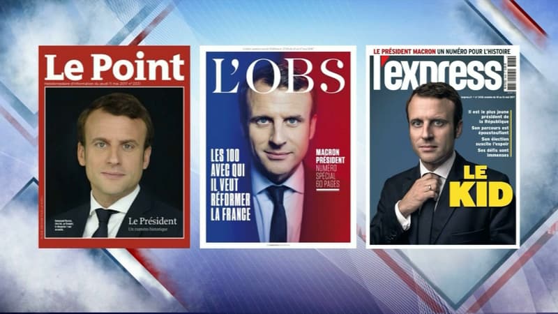 La Une du Point, de l'Obs et de l'Express de la semaine du 8 mai 2017.