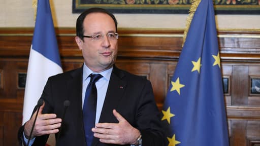 François Hollande à Tulle, en avril 2013. Le président retourne dans son fief pour y présenter ses voeux aux Corréziens.