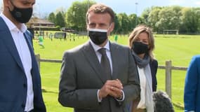 Emmanuel Macron en déplacement dans l'Aube ce mercredi.