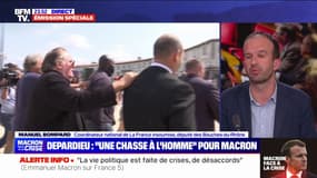 Manuel Bompard (LFI) sur la Légion d'honneur de Gérard Depardieu: "La réaction du président de la République vise à faire de Gérard Depardieu une victime" 