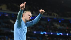 Erling Haaland après la victoire de City contre le Bayern en quarts de finale de la Ligue des champions, le 11 avril 2023.