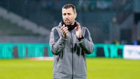 Eirik Horneland sur le banc de Saint-Etienne face à Reims, le 4 janvier 2025.