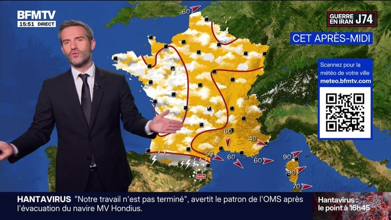 La météo pour ce mercredi 13 mai 2026