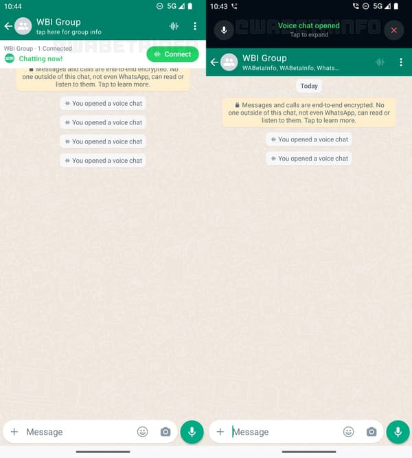 Aperçu des salons de discussions vocaux lancés par WhatsApp