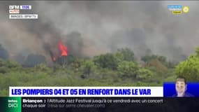 Incendie dans le Var: les pompiers du 04 et du 05 en renfort