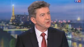 Jean-Luc Mélenchon sur le plateau du 20 heures de TF1.