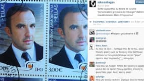 Le timbre visible sur le compte Instagram de Nikos Aliagas.