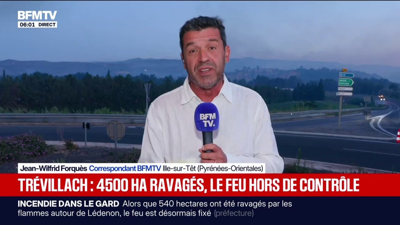 Pyrénées-Orientales: 4.500 hectares sont partis en fumée, l'incendie n'est pas encore maîtrisé