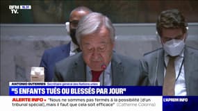 Antonio Guterres, secrétaire général de l'ONU: En Ukraine, "5 enfants tués ou blessés par jour"