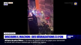 Après le discours d'Emmanuel Macron, des dégradations à Lyon