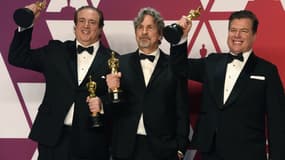 Nick Vallelonga, Peter Farrelly et Brian Currie et leurs Oscars pour Green Book