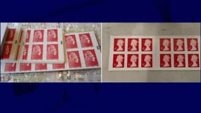 Une partie des timbres contrefaits interceptés par les douaniers de Roissy