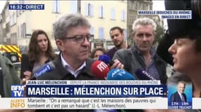 Marseille: Mélenchon y voit "l'indifférence des pouvoirs publics à la misère"
