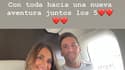Antonela Roccuzzo et Lionel Messi dans l'avion pour Paris