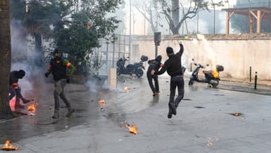 Des affrontements entre police et manifestants à Bastia, le 3 avril 2022