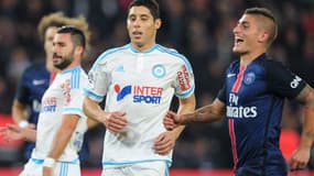 Abdelaziz Barrada avec l'OM face au PSG en 2015