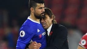 Diego Costa et Antonio Conte