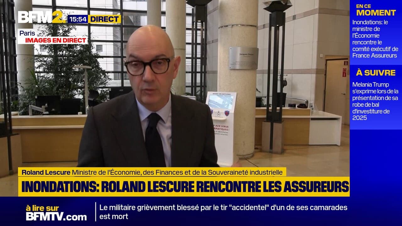 Crues: le ministre de l'Économie, Roland Lescure, appelle les assureurs à la "mobilisation générale"