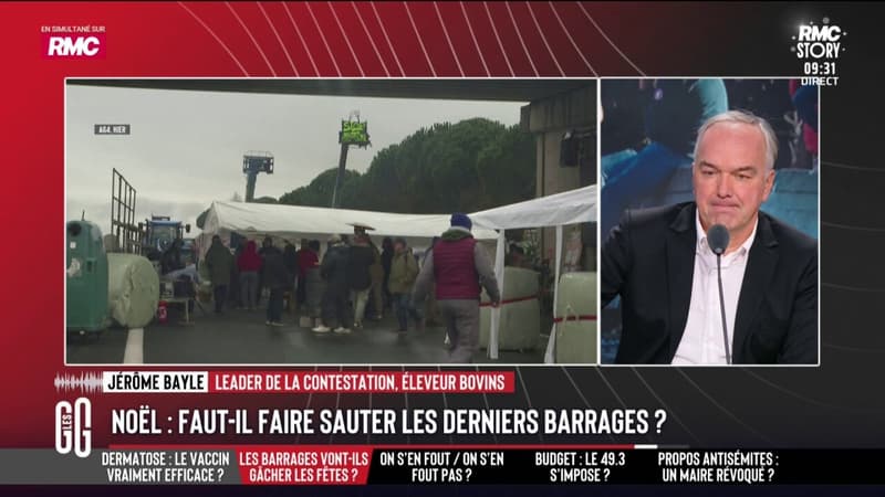 Blocages agricoles : "On ne veut pas respecter la trêve, on a un gouvernement qui ne nous respecte pas", affirme Jérôme Bayle