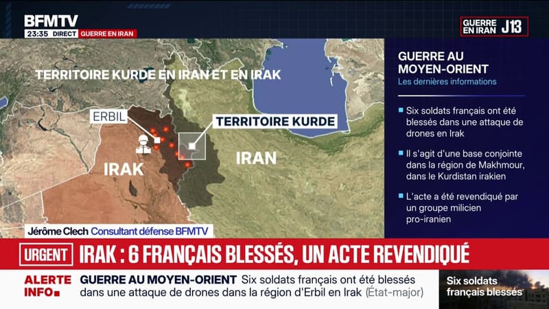 Six soldats français blessés en Irak: où se trouve la base française attaquée par drones?